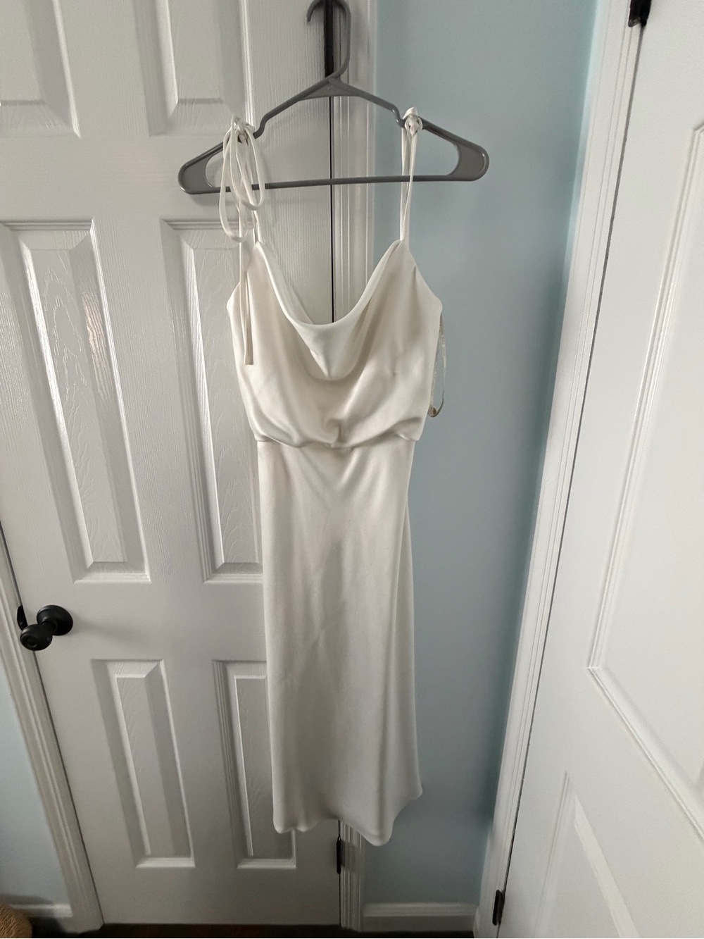 Jenny Yoo Collection “Kat Dress” Ivory White Tie Strap Dress Size 4 Bridal